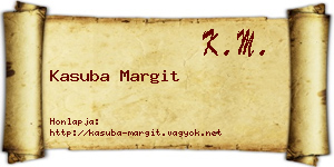 Kasuba Margit névjegykártya